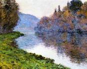 克劳德 莫奈 : Banks of the Seine at Jenfosse, Clear Weather